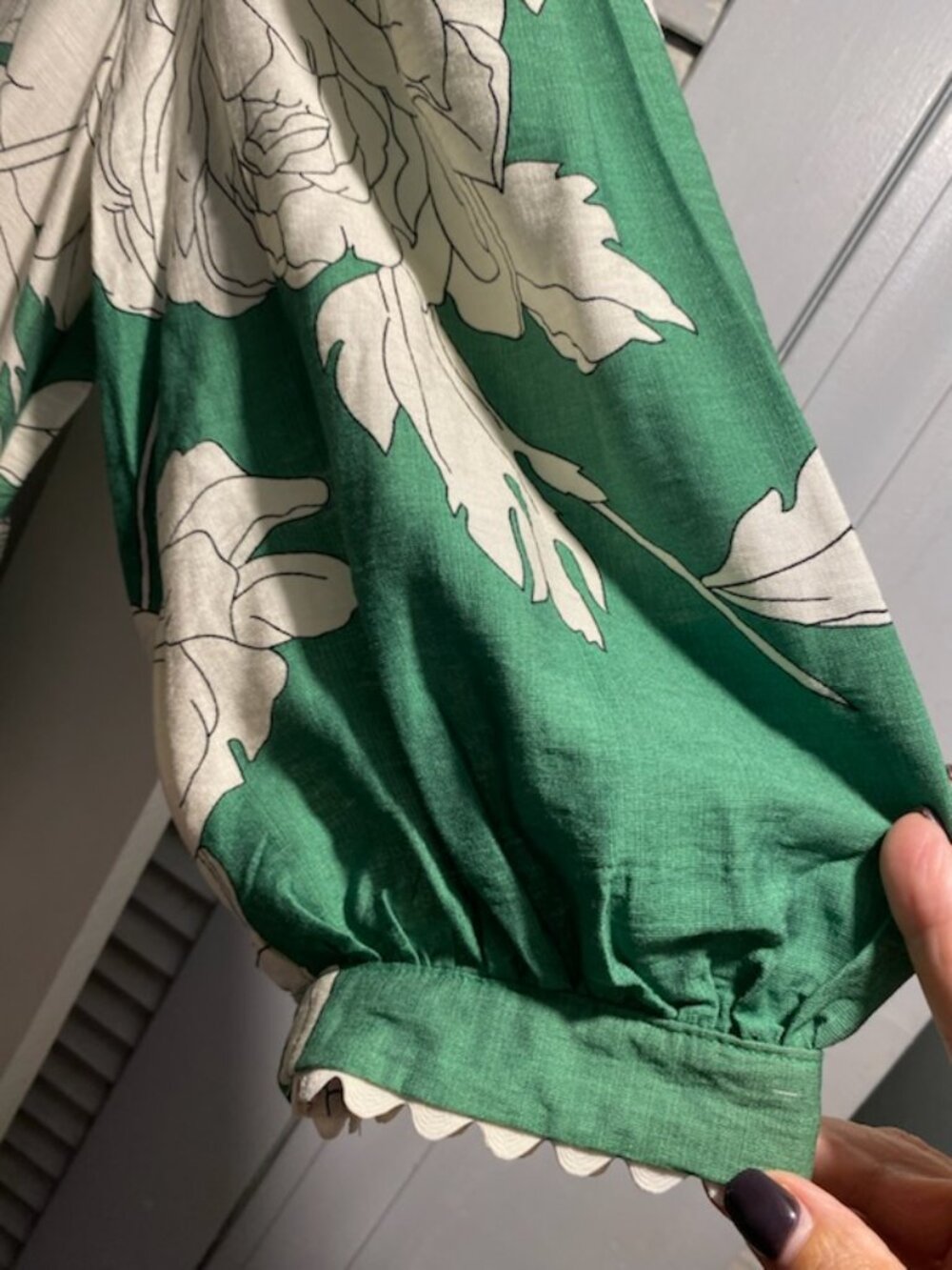 Entro green button up maxi dress, size large, nwt - Picture 3 of 9